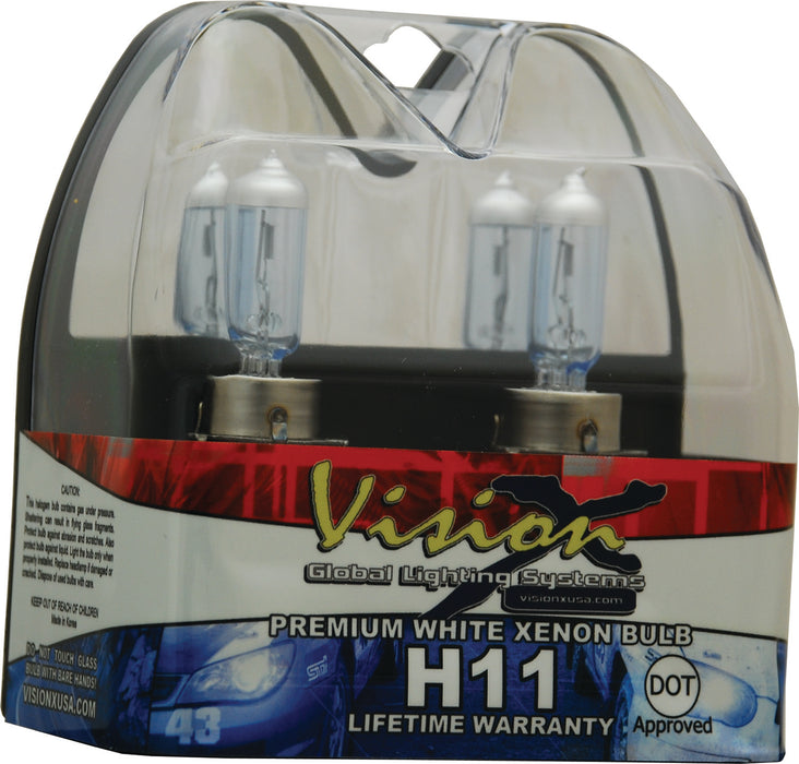 Vision X Lighting 4001657 H11 55 Watt Low Dot Approved Superwhite Bulb Set - Truck Part Superstore
