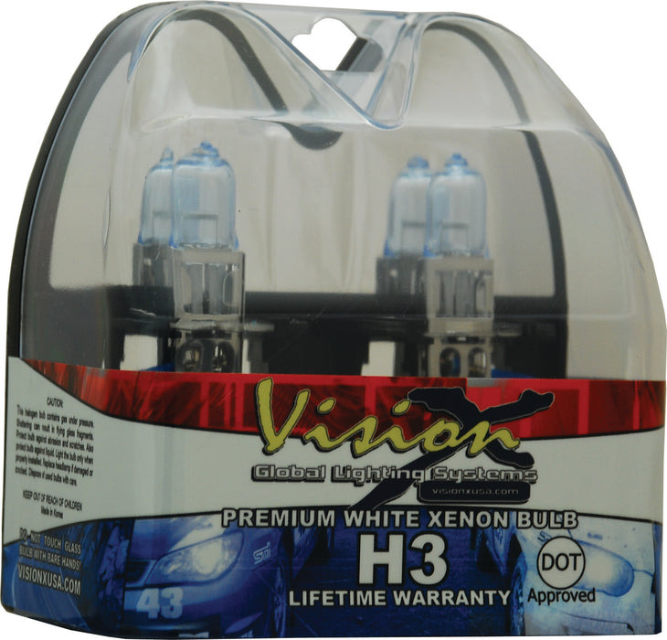 Vision X Lighting 4001596 H3 66 Watt Dot Approved Superwhite Bulb Set - Truck Part Superstore