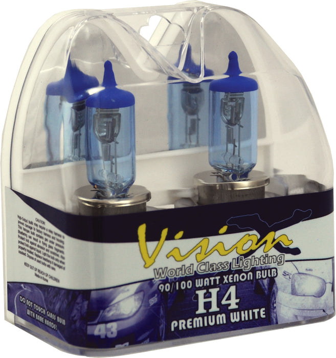 Vision X Lighting 4001138 H4 90/100 Watt Hi/Low Superwhite Bulb Set - Truck Part Superstore