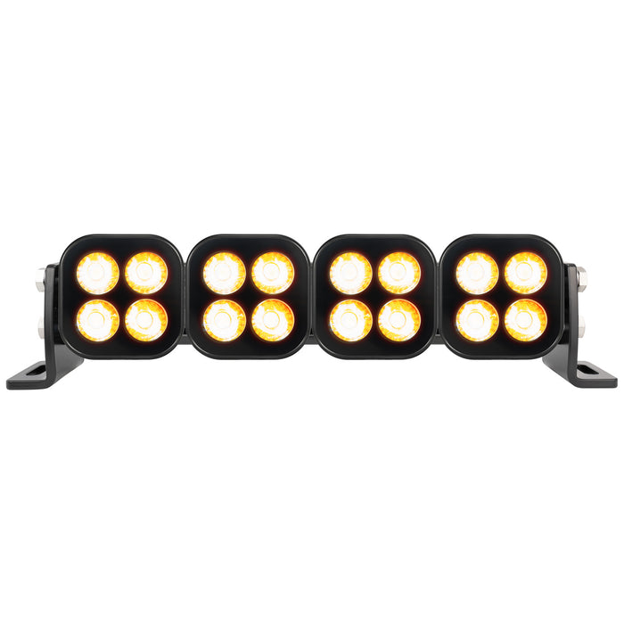 Vision X Lighting 4520019 UNITE SERIES 12" BLACKOUT AMBER FLOOD BEAM - Truck Part Superstore