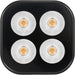 Vision X Lighting 9936468 UNITE 12 WATT AMBER 4 LED BLACK OUT SPOT - Truck Part Superstore