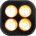 Vision X Lighting 9936482 UNITE 12 WATT AMBER 4 LED BLACK OUT FLOOD - Truck Part Superstore