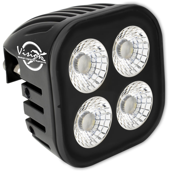 Vision X Lighting 9936482 UNITE 12 WATT AMBER 4 LED BLACK OUT FLOOD - Truck Part Superstore