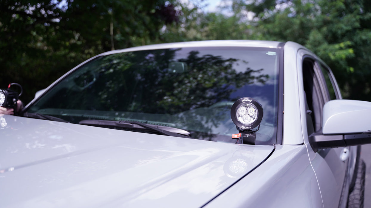 Vision X Lighting 5340163 2016+ 3rd Gen. Toyota Tacoma A-pillar mounts W/ 21 WATT MINI CANNON - Truck Part Superstore