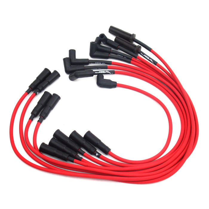 JBA Racing Headers W0815 JBA Performance Exhaust W0821 Ignition Wires 88-95 GM 454 Truck Red. - Truck Part Superstore
