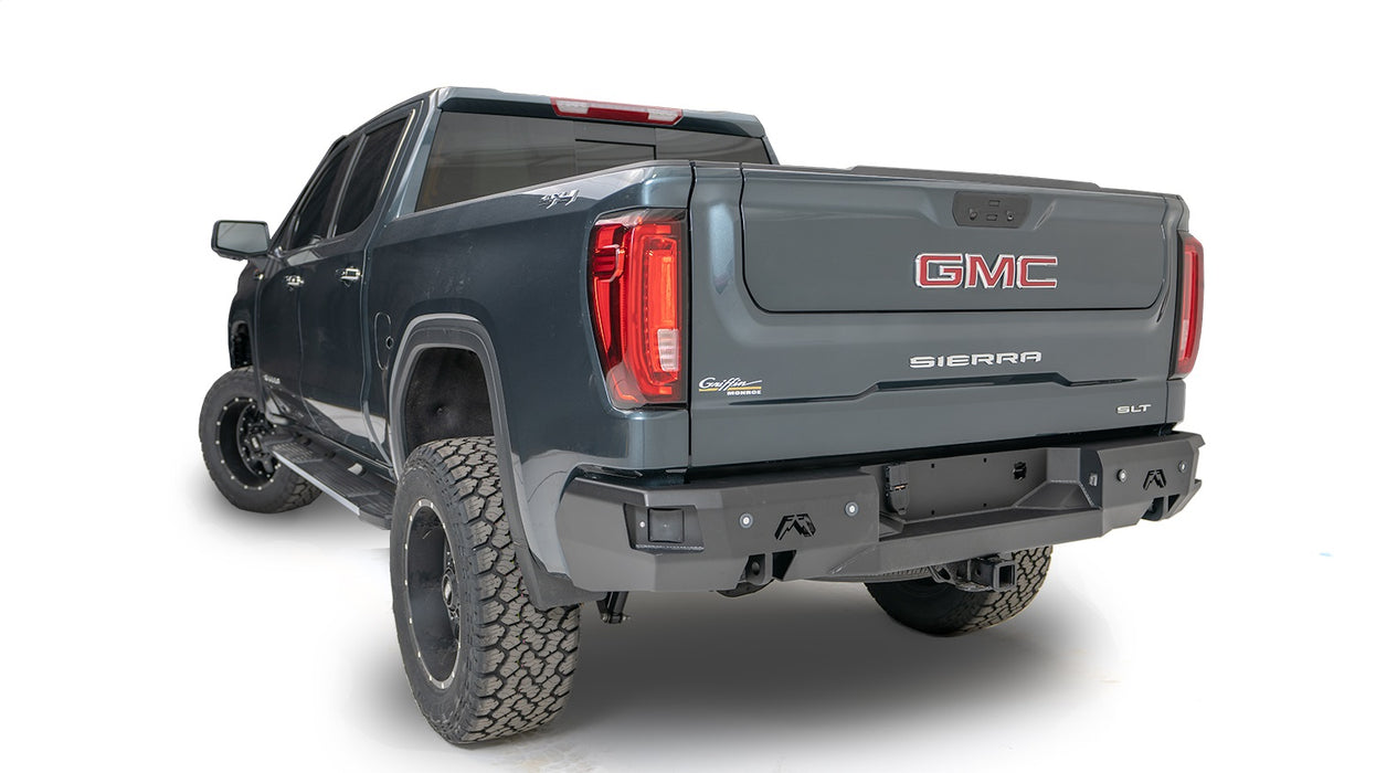 Fab Fours CS19-W4051-B Premium Rear Bumper; Uncoated/Paintable; w/Blind Spot Monitor Mount; - Truck Part Superstore