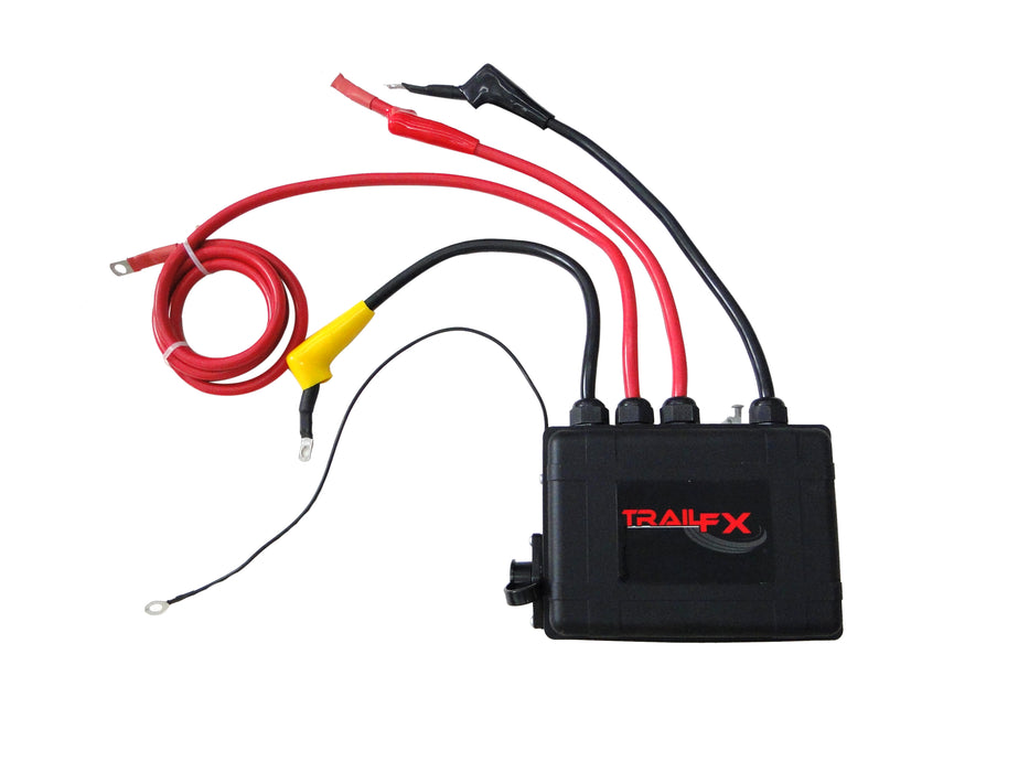 TrailFX W35B ATV/UTV Mounted 250A 3500 Lb Cap 3/16 x 50 Ft Steel Cable 4-Way Roller Fairlead - Truck Part Superstore