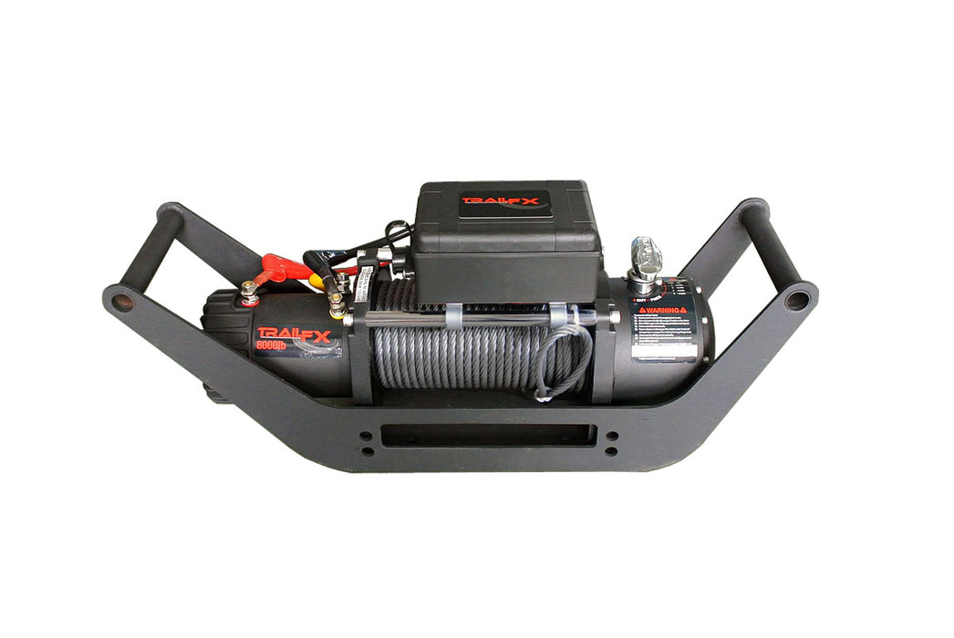 TrailFX WA017 For Winches Upd To 12000 Pounds Flat Fixed Mount Textured Powder Coated Black - Truck Part Superstore