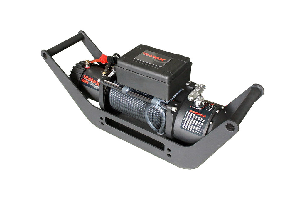 TrailFX WA017 For Winches Upd To 12000 Pounds Flat Fixed Mount Textured Powder Coated Black - Truck Part Superstore