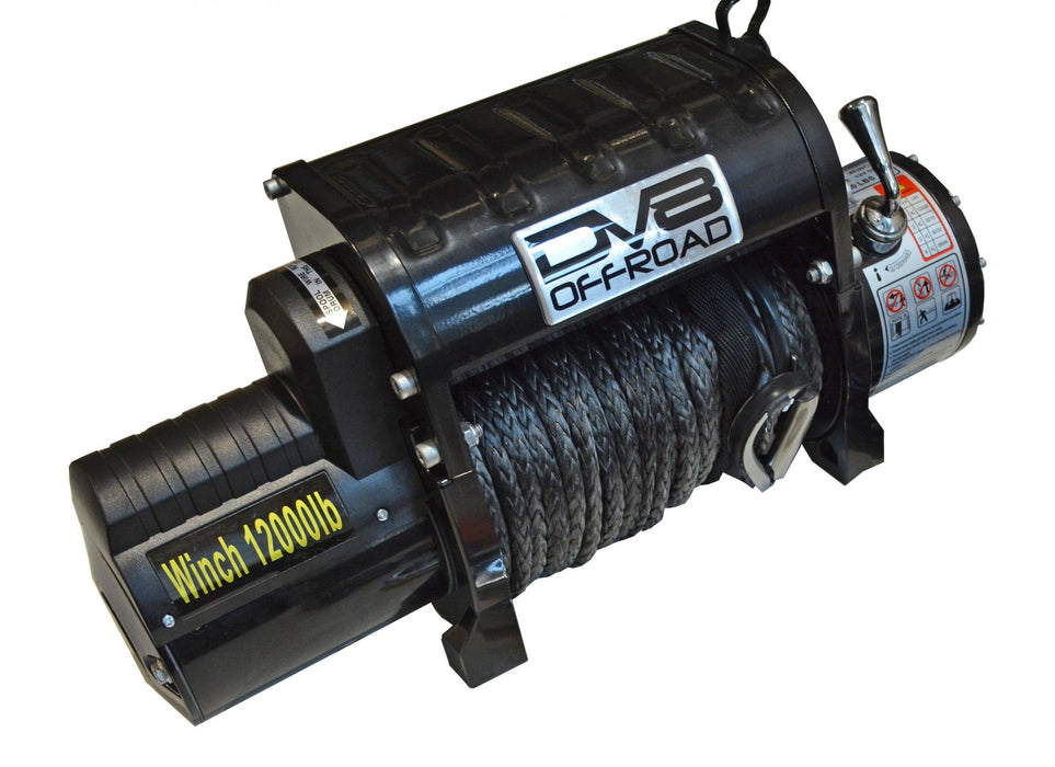 DV8 Offroad WB12SR 12000 LB Winch Black w/Synthetic Line and Wireless Remote DV8 Offroad - Truck Part Superstore