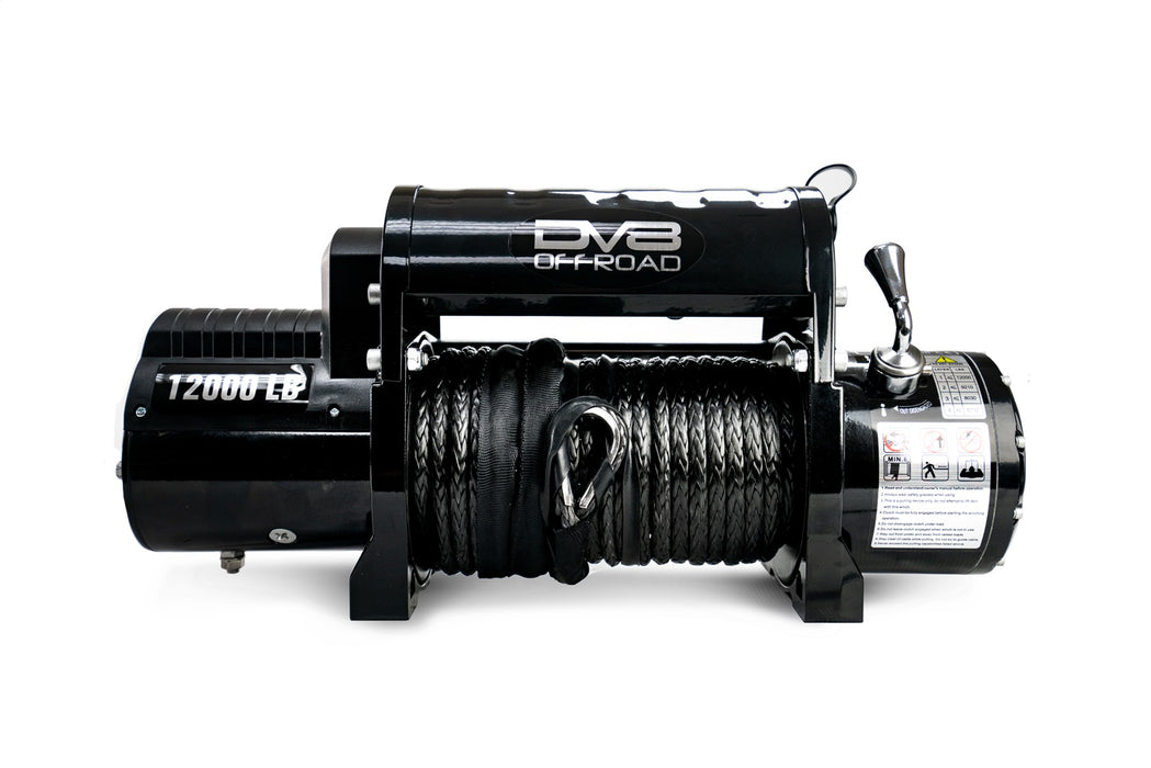 DV8 Offroad WB12SR 12000 LB Winch Black w/Synthetic Line and Wireless Remote DV8 Offroad - Truck Part Superstore