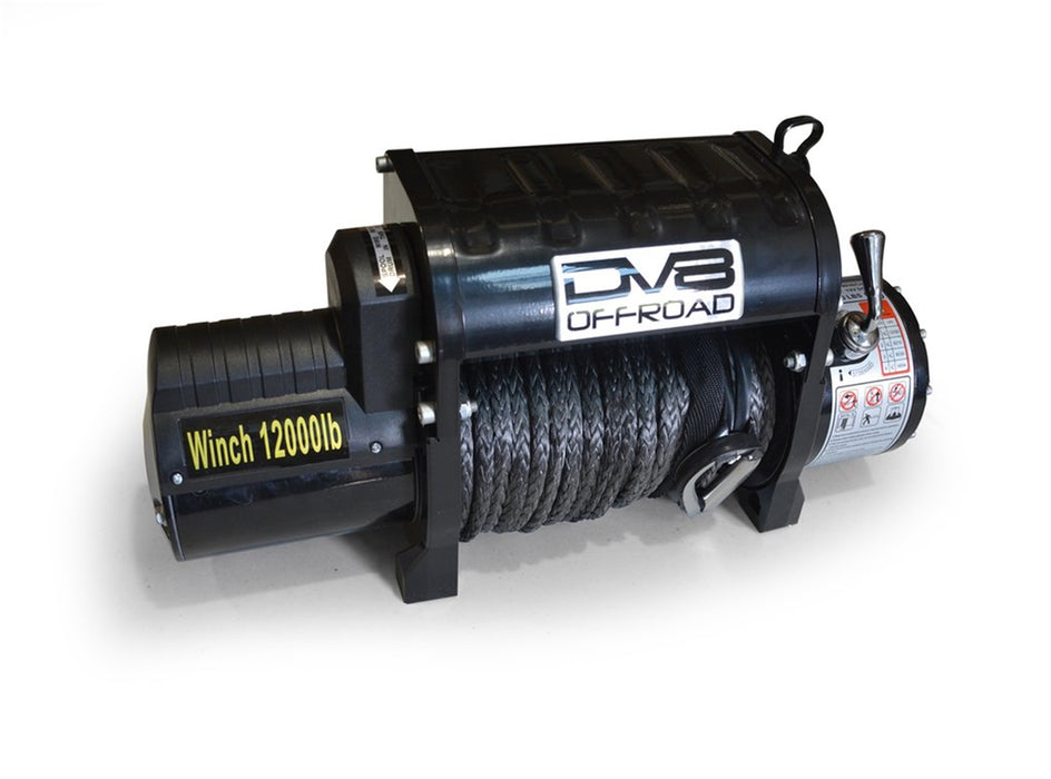 DV8 Offroad WB12SR 12000 LB Winch Black w/Synthetic Line and Wireless Remote DV8 Offroad - Truck Part Superstore