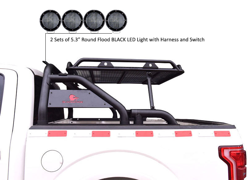 Black Horse Off Road WRB-001BK-PLFB Warrior Roll Bar Kit - Truck Part Superstore