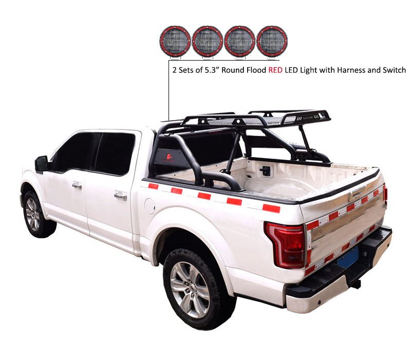 Black Horse Off Road WRB-001BK-PLFR Warrior Roll Bar Kit - Truck Part Superstore
