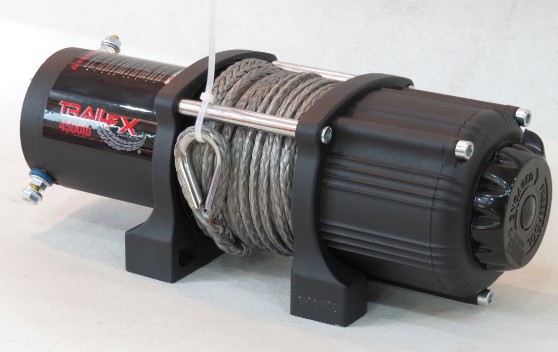 TrailFX WS35B ATV/UTV Mount 250A Elect 3500 Lb Cap 3/16x50 Ft Synth Rope Alum Hawse Fairlead - Truck Part Superstore