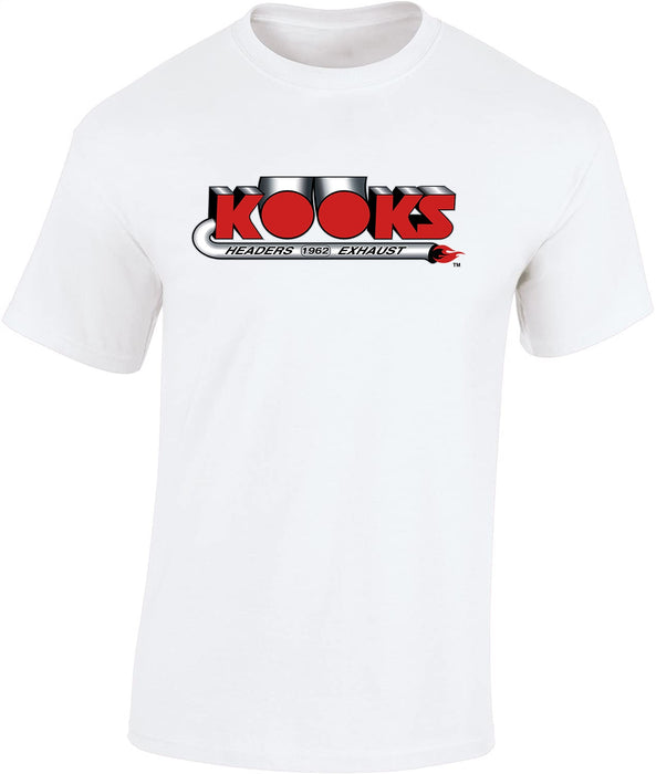 Kooks Custom Headers TS-1006450-00 White T-Shirt with Kooks Logo-Small - Truck Part Superstore