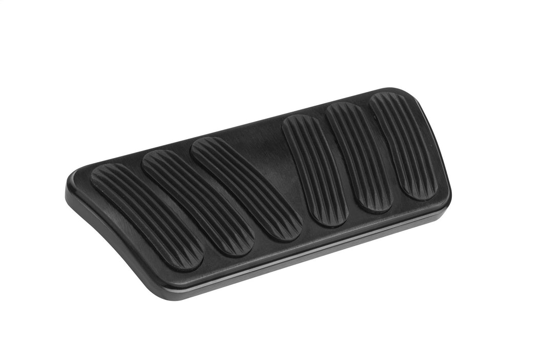 Lokar XBAG-6175 Brake Pedal Pad; Curved; w/Rubber Insert; Billet Aluminum; Black Finish; - Truck Part Superstore