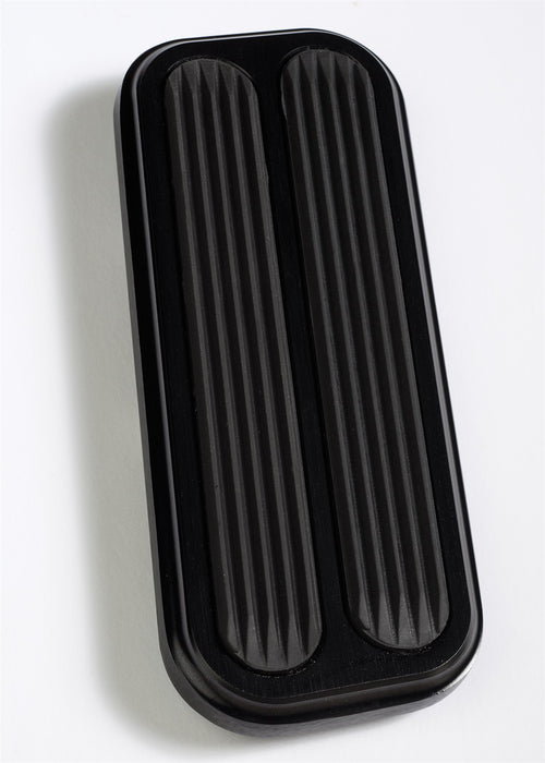 Lokar XBAG-6182 Throttle Pedal Pad; Midnight Series Black; w/Rubber Insert; Billet Aluminum; - Truck Part Superstore