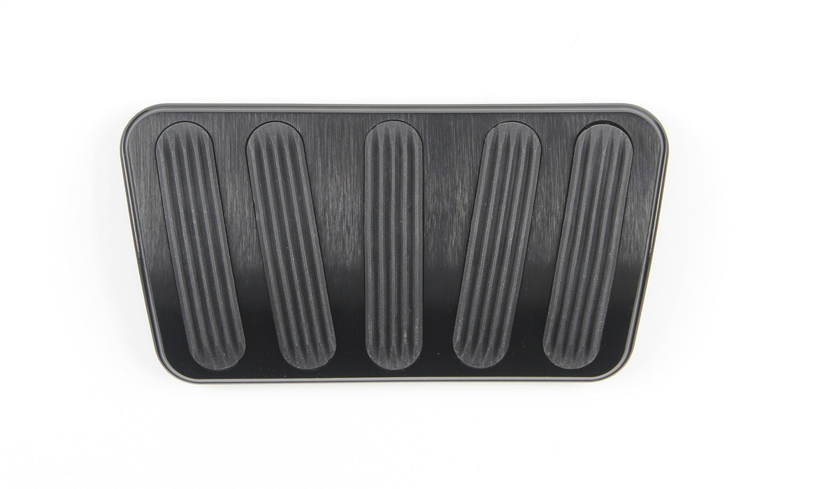 Lokar XBAG-6191 Brake Pedal Pad; Curved; w/Rubber Insert; Billet Aluminum; Black Finish; - Truck Part Superstore