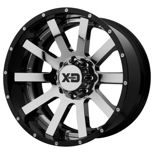 XD XD200-22126344NCB XD200 22X12 6X135 CHR BLK MILL LP -44MM - Truck Part Superstore