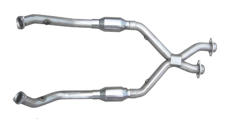 Pypes Performance Exhaust XFM39 Exhaust X-Pipe Kit Intermediate Pipe 2.5 in w/Cats Hardware Incl Natural 304 Stainless Steel Pypes Exhaust - Truck Part Superstore