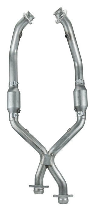 Pypes Performance Exhaust XFM39E Mustang Exhaust X-Pipe Kit Intermediate Pipe For 88-04 Mustang V6 2.5 in w/Cats Hardware Incl Natural 304 Stainless Steel Pypes Exhaust - Truck Part Superstore