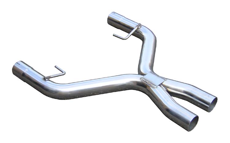 Pypes Performance Exhaust XFM43 Exhaust X-Pipe Kit Intermediate Pipe 05-10 Ford Mustang GT 2.5 in Hardware Incl Natural 409 Stainless Steel Pypes Exhaust - Truck Part Superstore