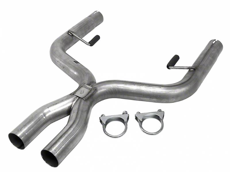 Pypes Performance Exhaust XFM44 Exhaust X-Pipe Kit Intermediate Pipe 05-10 Mustang V6 2.5 in Hardware Incl Natural 409 Stainless Steel Pypes Exhaust - Truck Part Superstore