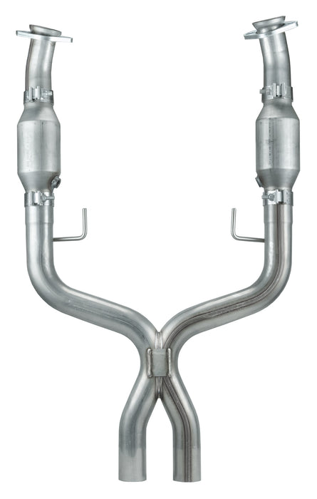 Pypes Performance Exhaust XFM55E Exhaust X Pipe Catted For Long Tubes 05-10 Mustang 2.5 in X-Pipe Hardware Incl Natural 409 Stainless Steel Pypes Exhaust - Truck Part Superstore