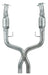 Pypes Performance Exhaust XFM55E Exhaust X Pipe Catted For Long Tubes 05-10 Mustang 2.5 in X-Pipe Hardware Incl Natural 409 Stainless Steel Pypes Exhaust - Truck Part Superstore