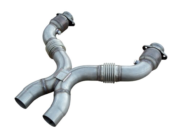 Pypes Performance Exhaust XFM76 Exhaust X-Pipe Kit 3 in Catted Hardware Not Incl Natural 409 Stainless Steel For HDR76S Headers Pypes Exhaust - Truck Part Superstore
