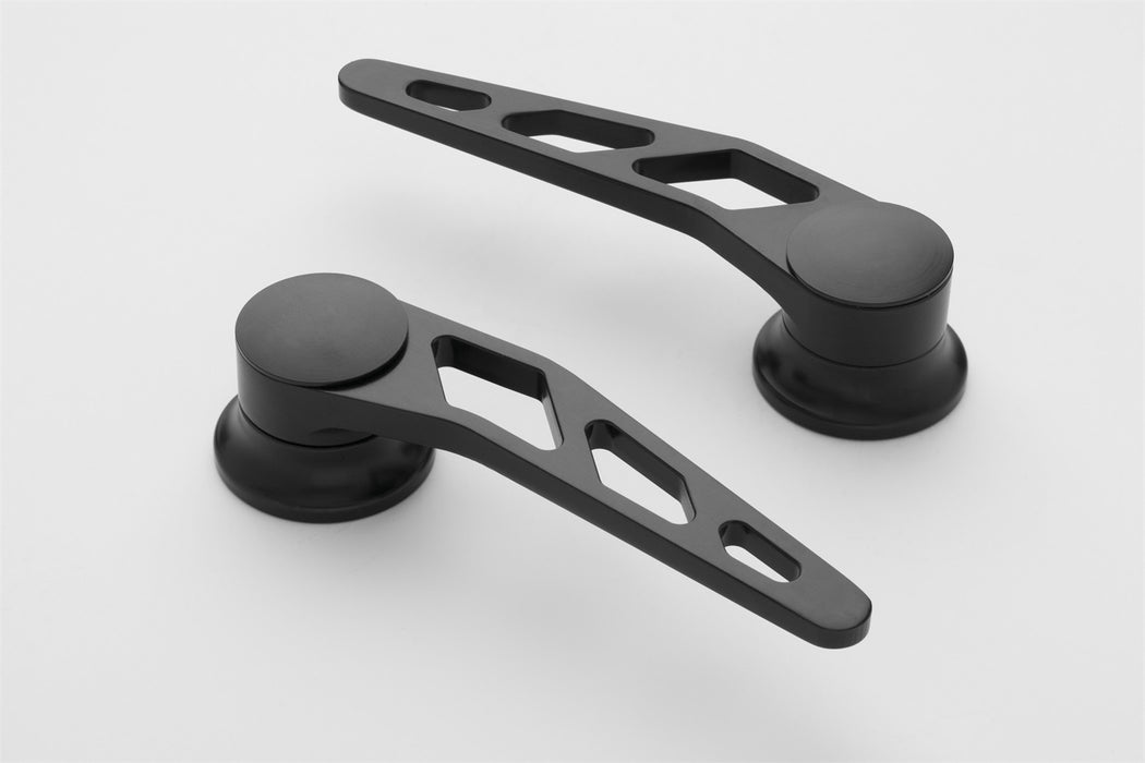 Lokar XIDH-2006 Interior Door Handle; Front; Billet Aluminum; Black Finish; Pair; - Truck Part Superstore