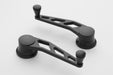 Lokar XIDH-2012 Window Crank; Billet Aluminum; Black Finish; Pair; - Truck Part Superstore