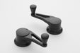 Lokar XIDH-2022 Vent Window Crank; Billet Aluminum; Black Finish; Pair; - Truck Part Superstore