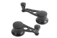 Lokar XIDH-2037 Vent Window Crank; Lakester Style; Black Finish; Pair; - Truck Part Superstore