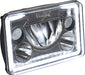 Vision X Lighting 9897813 Single 4X6" Rectangle Vx Black Chrome Face LED Headlight W/ Low-High-Halo - Truck Part Superstore