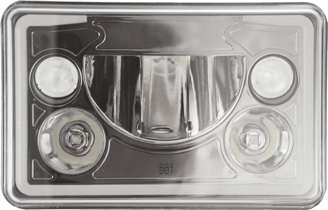 Vision X Lighting 9897806 Single 4X6" Rectangle Vx LED Headlight W/ Low-High-Halo - Truck Part Superstore