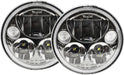 Vision X Lighting 9895642 Kit Of Two Black Chrome Face 5.75" Round Vx LED Headlight W/ Low-High-Halo - Truck Part Superstore