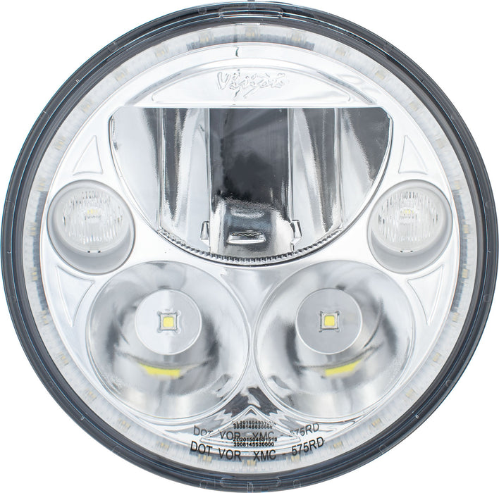 Vision X Lighting 9895604 Single 5.75" Round Vx LED Headlight W/ Low-High-Halo - Truck Part Superstore