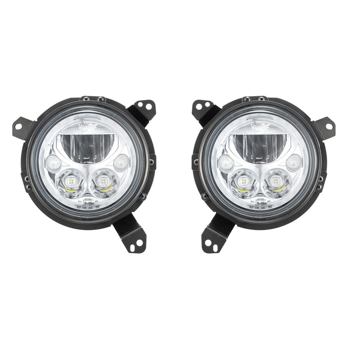 Vision X Lighting 9944500 2018+ JEEP JL/JT HEADLIGHT BLACK CHROME W/ AMBER HALO - Truck Part Superstore