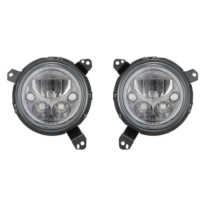 Vision X Lighting 9944517 2018+ JEEP JL/JT HEADLIGHT BRIGHT CHROME W/ AMBER HALO - Truck Part Superstore