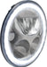 Vision X Lighting 9892436 Single 7" Round Vx Black Chrome Face LED Headlight W/ Low-High-Halo - Truck Part Superstore