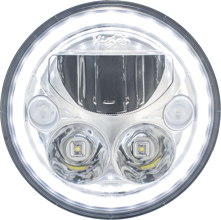 Vision X Lighting 9891217 Single 7" Round Vx LED Headlight W/ Low-High-Halo - Truck Part Superstore
