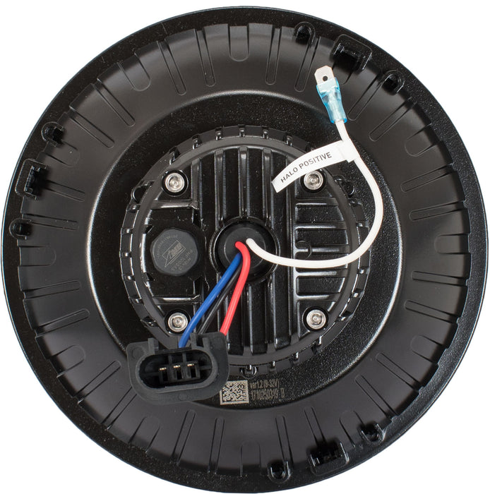 Vision X Lighting 9891217 Single 7" Round Vx LED Headlight W/ Low-High-Halo - Truck Part Superstore