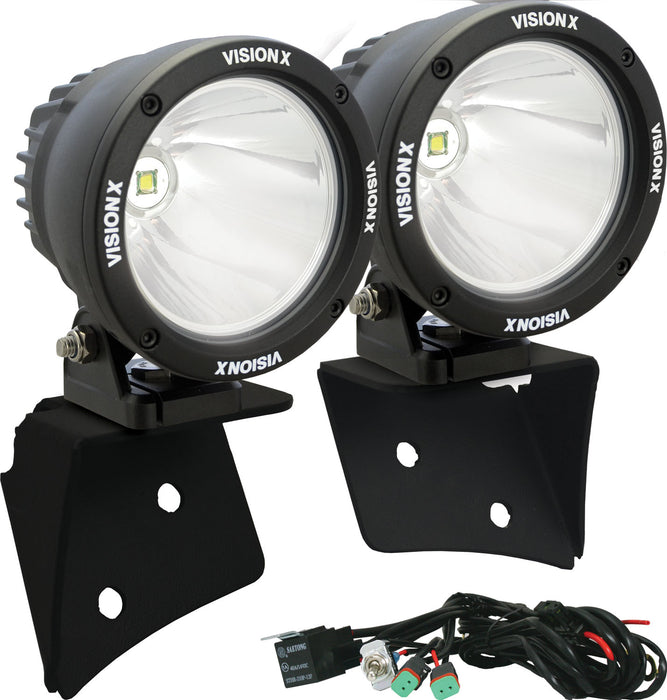 Vision X Lighting 9888415 07-17 Jeep Jk A Pillar Mount With 4.5" Cannon Set - Truck Part Superstore