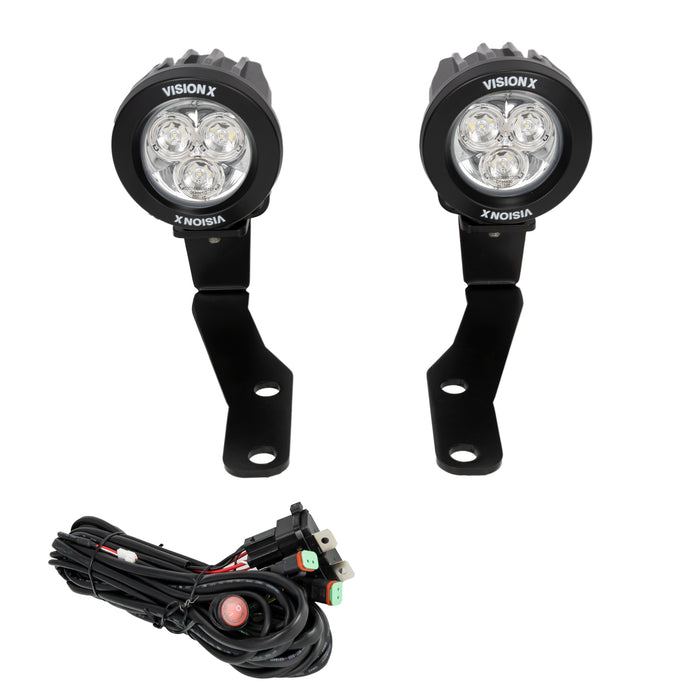 Vision X Lighting 5340163 2016+ 3rd Gen. Toyota Tacoma A-pillar mounts W/ 21 WATT MINI CANNON - Truck Part Superstore