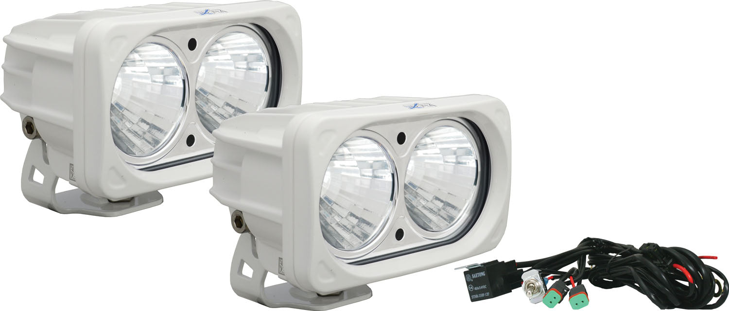 Vision X Lighting 9148632 Optimus Square White 2 10W Leds 20 Medium 2 Light Kit - Truck Part Superstore