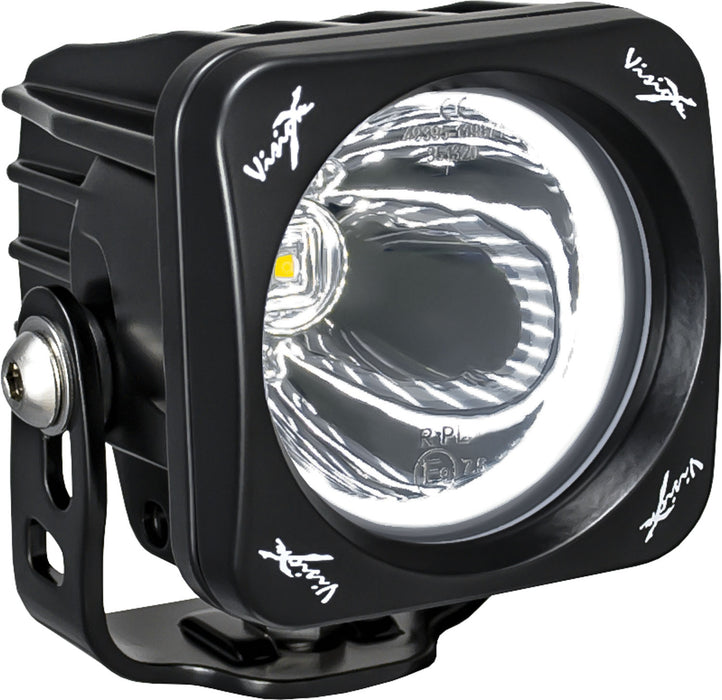 Vision X Lighting 9891705 Optimus Square Halo Black 1 10W LED Emark Approved 15 Narrow 2 Light Kit - Truck Part Superstore