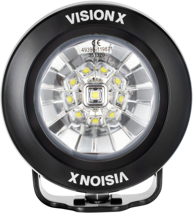 Vision X Lighting 9141435 Optimus Round Black 1 10W LED 60 Flood 2 Light Kit - Truck Part Superstore