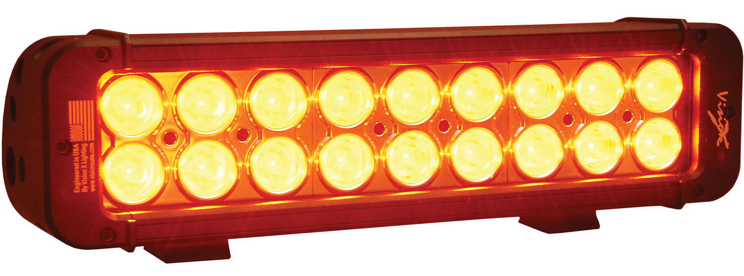 Vision X Lighting 4006980 11" Xmitter Prime Amber LED Bar Black 18 5W Led'S 10 Narrow - Truck Part Superstore